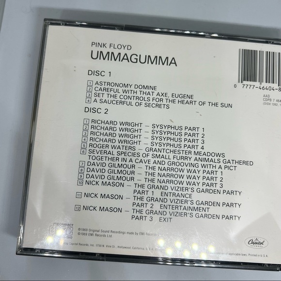 EUC - pink floyd ummagumma CD set - 1987 capitol records – CDPB 7 46405 2 - Picture 2 of 14